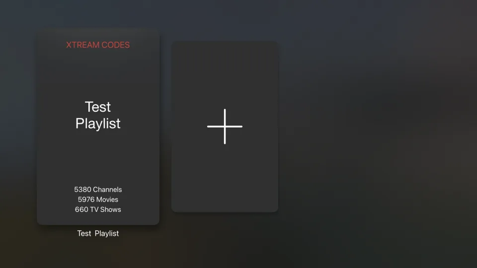 Playlist met Xtream Codes in iPlayTV op Apple TV
