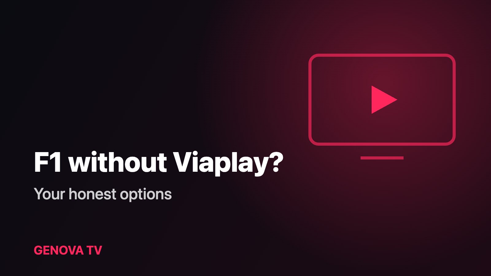 Formule 1 kijken zonder Viaplay-abonnement