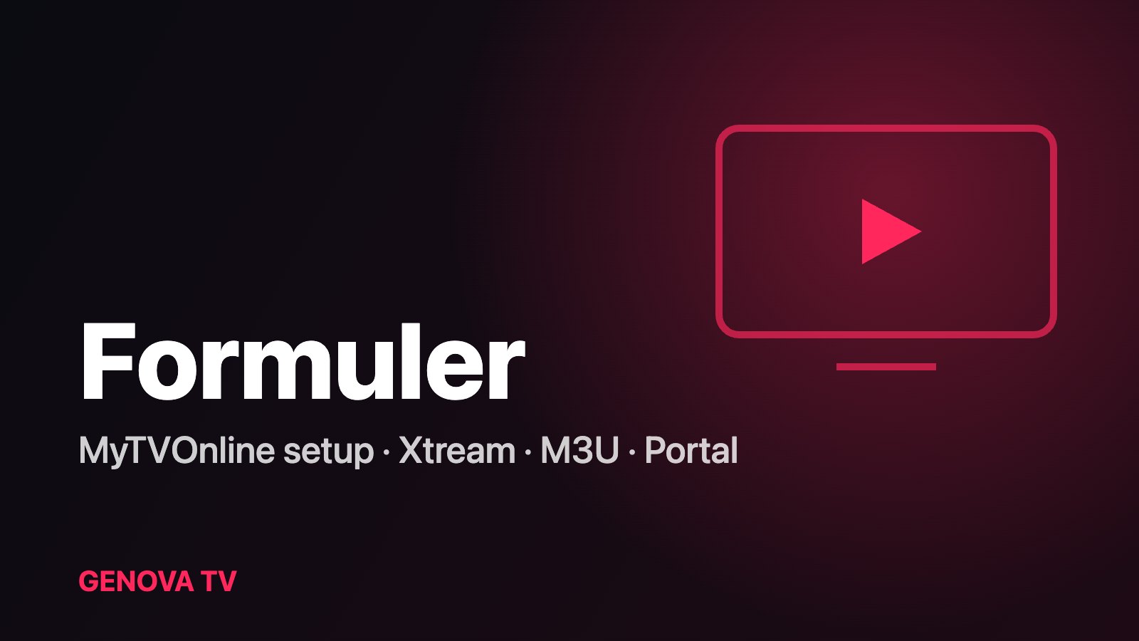Formuler en MyTVOnline installatiegids
